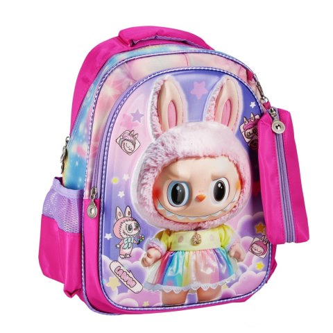 Plecak Labubu 26x37x12 2zamki 2kieszenie 2mix 3D 333578