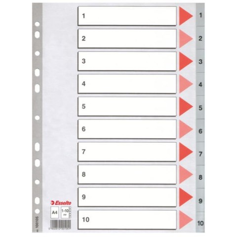 Przekładka A4 PP 1-10 numeryczna, ESSELTE 100105