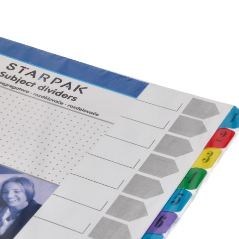 Przekładki A4 kartonowe 1-12 numeryczne STARPAK 131565