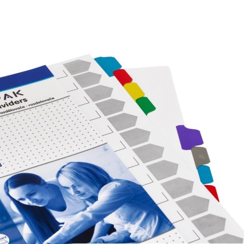 Przekładki A4 kartonowe 12 kolorów STARPAK 131563
