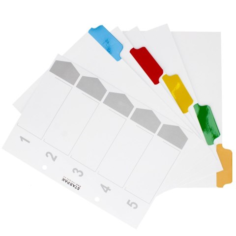 Przekładki A5 kartonowe 5 kolorów STARPAK 131561
