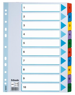 Przekładki kartonowe Mylar A4, biały 1-10 ESSELTE 100161