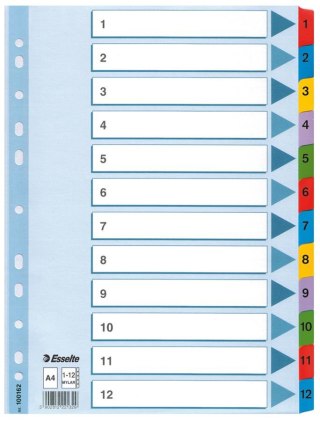 Przekładki kartonowe Mylar A4 , biały 1-12 ESSELTE 100162