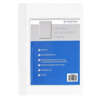 Skoroszyt PCV twardy na dokumenty A4 biały A 10 STARPAK 109218
