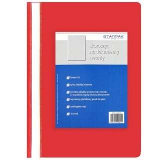 Skoroszyt PCV twardy na dokumenty A4 czerwony A 10 STARPAK 108397