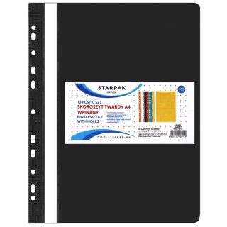 Skoroszyt PCV twardy wpinany na dokumenty A4 czarny A 10 STARPAK 108717