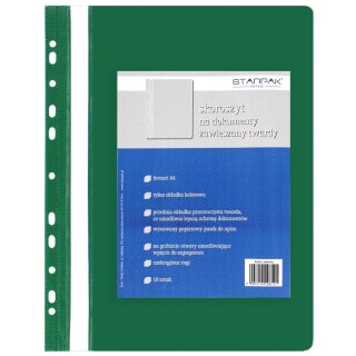 Skoroszyt PCV twardy wpinany na dokumenty A4 zielony A 10 STARPAK 108403