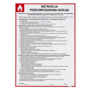 Tabliczka informacyjna plastikowa 250x350 Instrukcja KORFED
