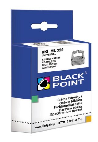 Taśma barwiąca BP OKI ML 320 182/390 czarna BLACK-POINT