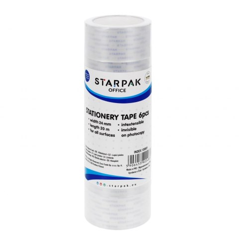 Taśma samoprzylepna 24mm/20m 6 sztuk STARPAK 130601