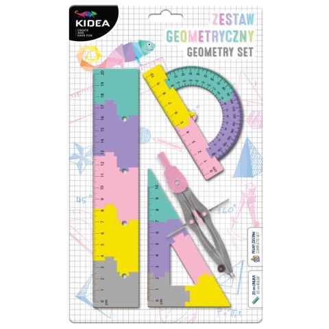 ZEST SZKOL GEOM 4EL 20CM PUZZLE B KIDEA B/C