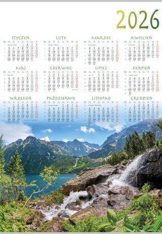 Kalendarz planszowy A1 Szczyty pud. A 10 LUCRUM PL01-A1