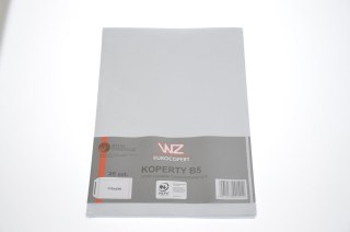 Koperta B5 z paskiem biała WZ