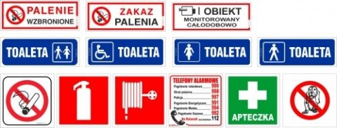 Naklejki Informacyjne mix 80x210 KORFED 497840