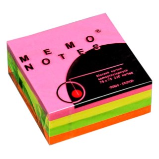Notes samoprzylepny 75x75/320k neon mix kolor MEMO NSKI
