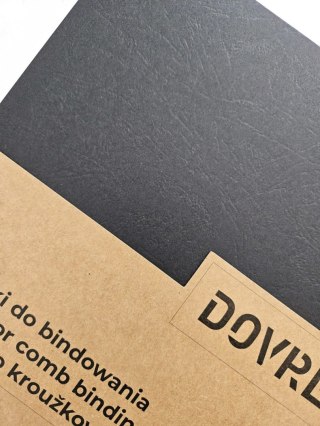 Okładka do bindowania A4 Skóra Delta czarna GALERIA PAPIERU 982254