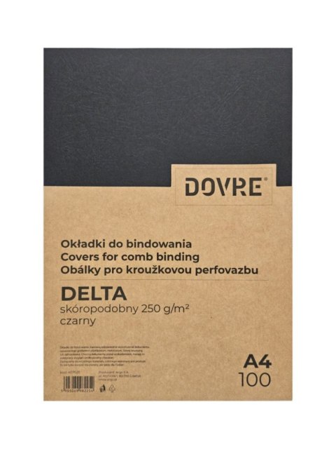 Okładka do bindowania A4 Skóra Delta czarna GALERIA PAPIERU 982254