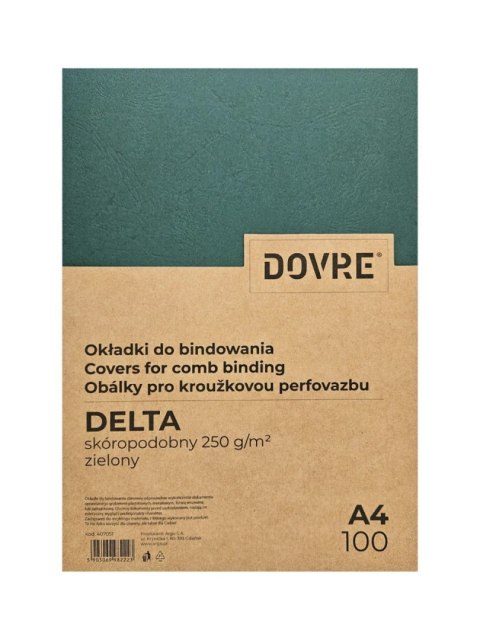 Okładka do bindowania A4 Skóra Delta zielona GALERIA PAPIERU 982223