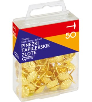 Pinezki tapicerskie złote GRAND 50 szt.