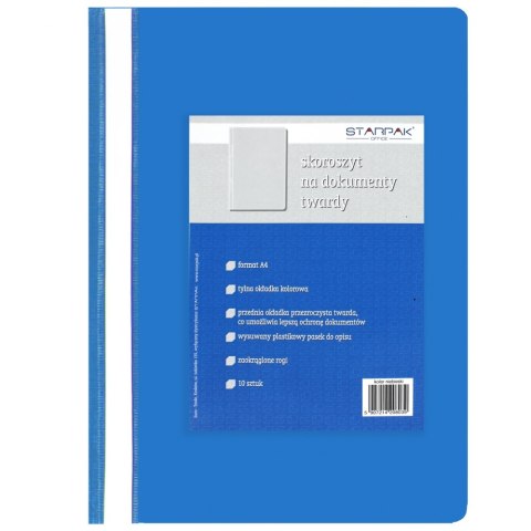 Skoroszyt PCV twardy A4 niebieski A 10 STARPAK 151420
