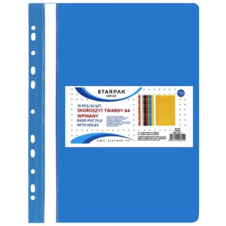 Skoroszyt PCV twardy wpinany A4 niebieski A 10 STARPAK 151421