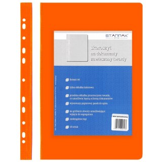 Skoroszyt PCV twardy wpinany na dokumenty A4 pomarańczowy A 10 STARPAK 265797