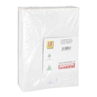 Skoroszyt papierowy A4 zwykły 250 g biały BARBARA 0820001