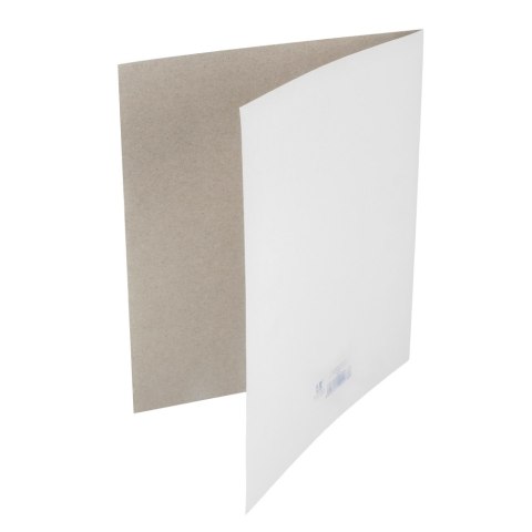 Skoroszyt papierowy A4 zwykły 250 g biały BARBARA 0820001