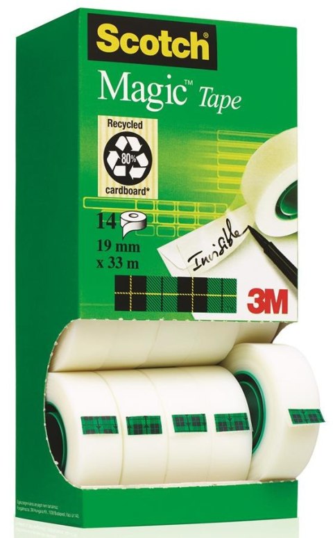 Taśma biurowa SCOTCH Magic 8-1933R14 TPR , matowa, 19mm, 33m, 14szt.