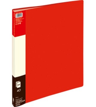 Teczka ofertowa PP A4, 40 koszulek EAGLE 9004A czerwona
