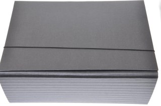 Teczka z gumką A4 ze skrzydłem 120mm czarna DELFIN 957