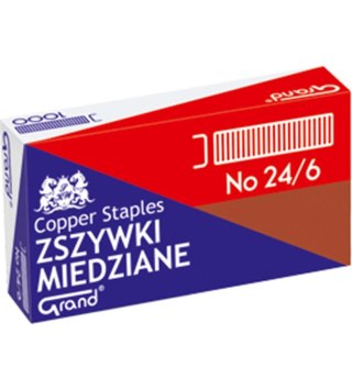 Zszywki MIEDŹ 24/6 GRAND A 100