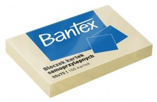Bloczki samoprzylepne 50x75mm, 100 kartek, żółty