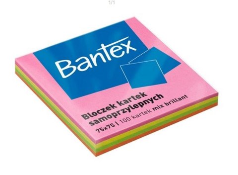 Bloczki samoprzylepne 75x75 mm, 100 kartek, mix kolor