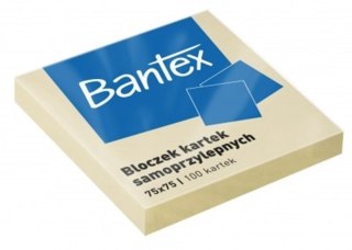 Bloczki samoprzylepne 75x75mm, 100 kartek, żółty