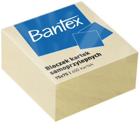 Bloczki samoprzylepne 75x75mm, 400 kartek, żółty