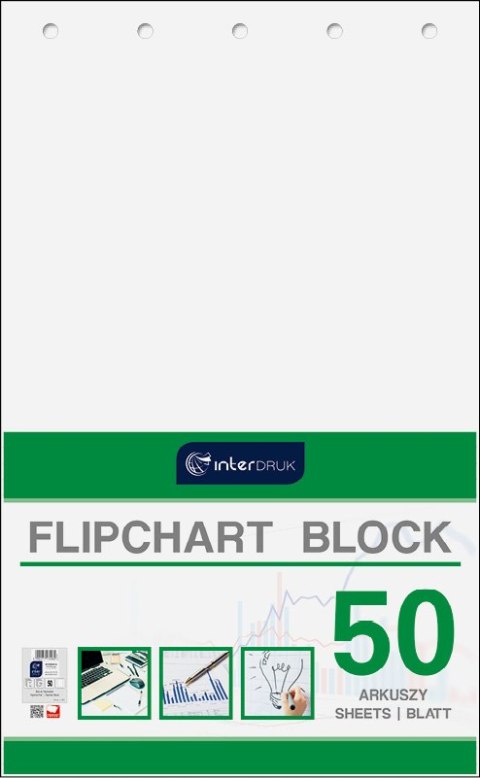 Blok do flipcharta 640x1000 50 kartek gładki INTERDRUK 174428