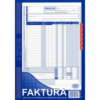 Druk Faktura Netto wielokopiująca A4 MICHALCZYK&PROKOP 101-1E