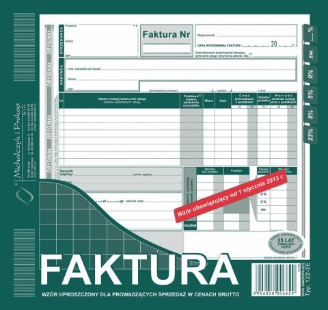 Druk Faktura VAT Brutto MICHALCZYK&PROKOP 122-2E