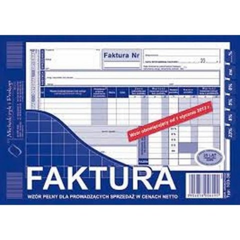 Druk Faktura netto A5 oryginał kopia MICHALCZYK&PROKOP 103-3E