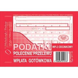 Druk Podatki Polecenie Przelewu/Wpłata Gotówkowa A6 MICHALCZYK&PROKOP 471-5