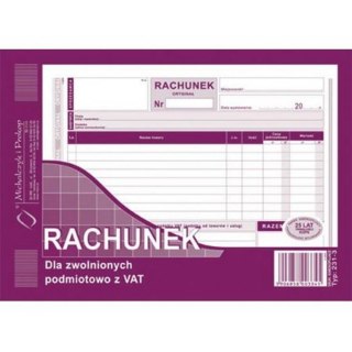 Druk Rachunek/Zwolnienie z VAT A5 MICHALCZYK&PROKOP 231-3