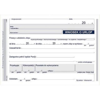 Druk Wniosek o Urlop A6 MICHALCZYK&PROKOP 515-5