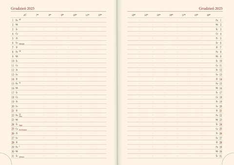 Kalendarz książkowy B5 oprawa twarda Vivella mix LUCRUM 51D