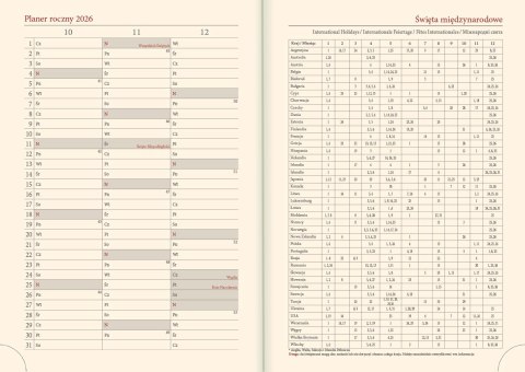 Kalendarz książkowy B5 oprawa twarda Vivella mix LUCRUM 51D