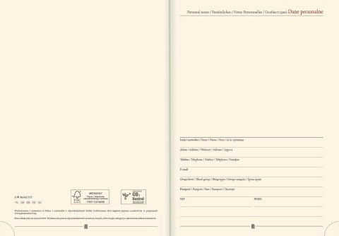 Kalendarz książkowy B5 oprawa twarda Vivella mix LUCRUM 51T