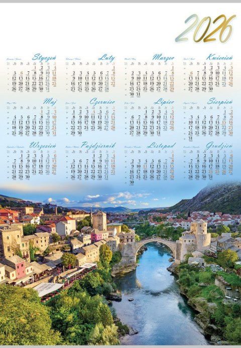 Kalendarz planszowy A1 Most pud A 10 LUCRUM PL08-A1