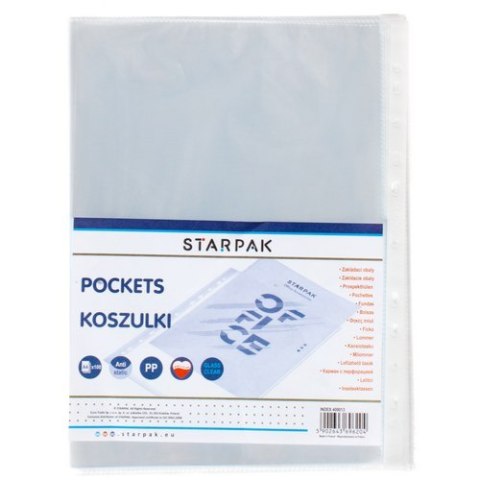 Koszulka PP A4 krystaliczna 40mic 100szt. STARPAK 409013