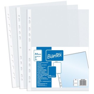 Koszulki groszkowe Maxi A4 , PP 90 mic., 50 szt. w folii Bantex