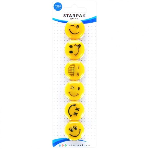 Magnes 30mm Emoticon mix 6szt STARPAK 378346